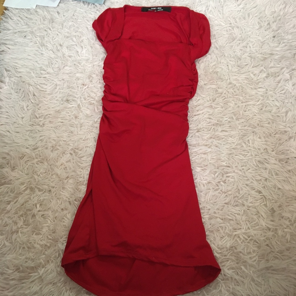 Silence + Noise Red urban outfitters dress